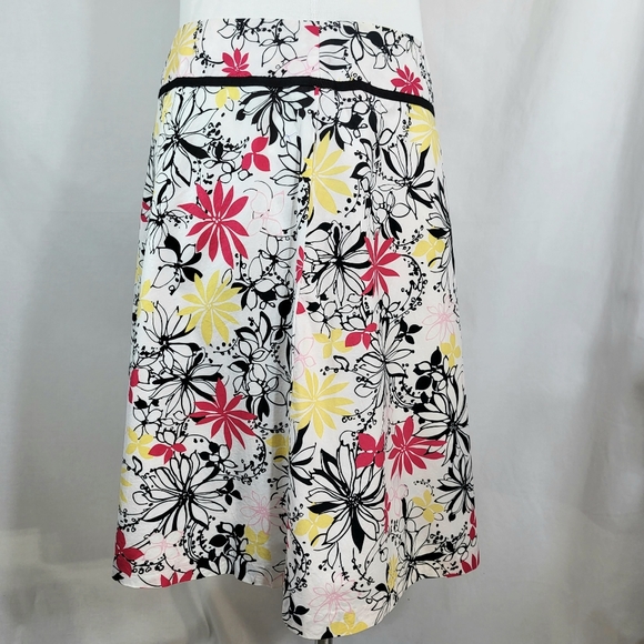 Oscar De La Renta Floral SKIRT Womens Size 22W A-line Side Zip Lined - Picture 4 of 16